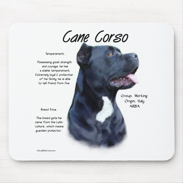 Cane Corso History  Mouse Mat (Front)