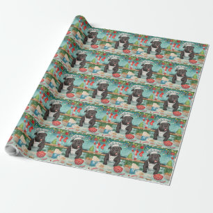Cane Corso Holiday Baking: Festive Christmas Wrapping Paper