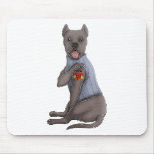 Cane Corso I Love Mum Tattoo Dog Shirt Funny Mothe Mouse Mat