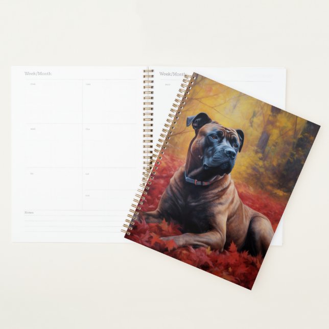 Cane Corso in Autumn Leaves Fall Inspire  Planner (Display)