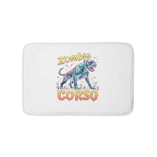 Cane Corso Italian Mastiff Zombie Dog Halloween Es Bath Mat (Front)