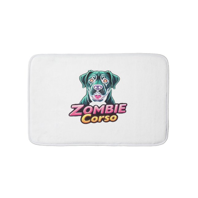 Cane Corso Italian Mastiff Zombie Dog Halloween Es Bath Mat (Front)