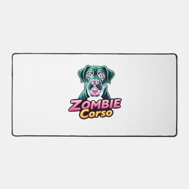 Cane Corso Italian Mastiff Zombie Dog Halloween Es Desk Mat (Front)