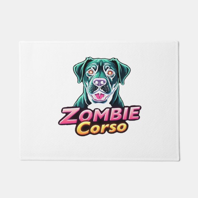 Cane Corso Italian Mastiff Zombie Dog Halloween Es Doormat (Front)