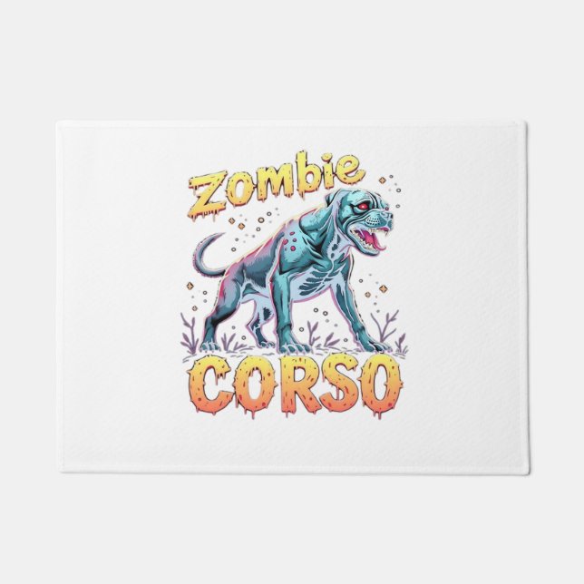 Cane Corso Italian Mastiff Zombie Dog Halloween Es Doormat (Front)