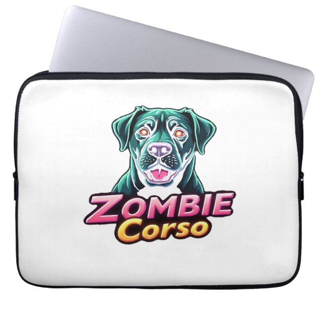 Cane Corso Italian Mastiff Zombie Dog Halloween Es Laptop Sleeve (Front)
