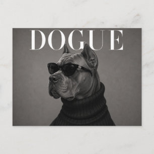 Cane Corso Luxury Fashion Editorial Postcard