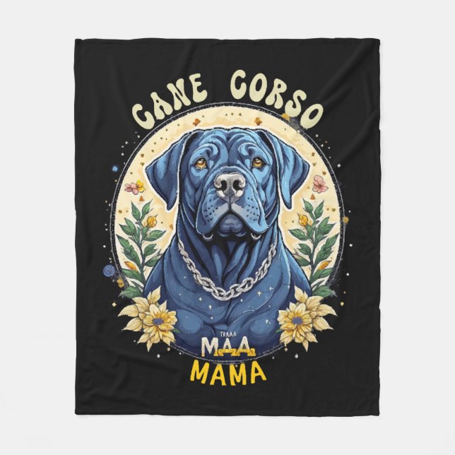 Cane Corso Mama Fleece Blanket (Front)