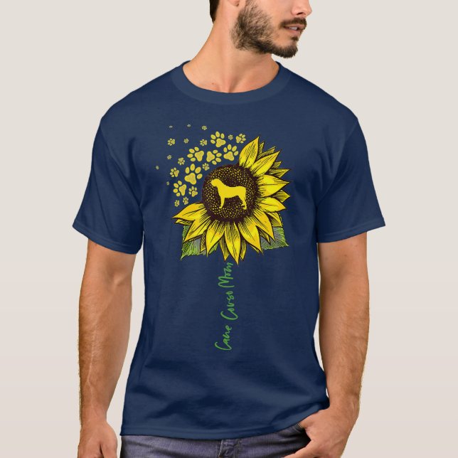 Cane Corso Mom Sunflower Italian Mastiff Gifts T-Shirt (Front)