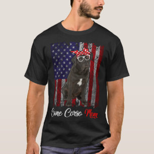 Cane Corso Mum American Flag T-Shirt