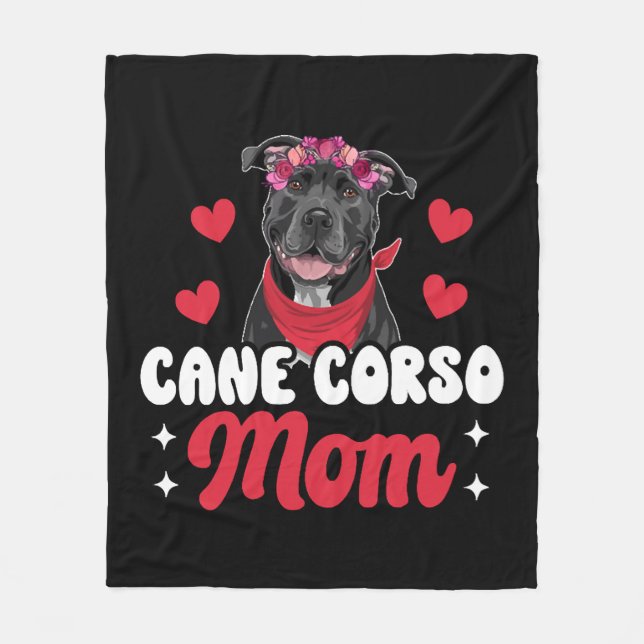 Cane Corso Mum Fleece Blanket (Front)