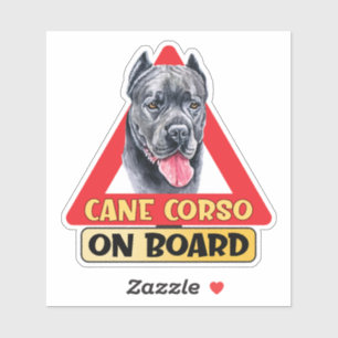 Cane Corso On Board Mastiff Dog Red Traffic Sign