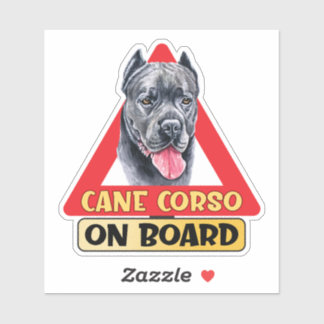 Cane Corso On Board Mastiff Dog Red Traffic Sign