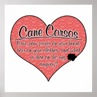 Cane Corso Paw Prints Dog Humor