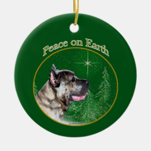 Cane Corso Peace Ceramic Tree Decoration