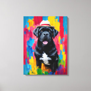 Cane Corso Pop Art Portrait Canvas Print