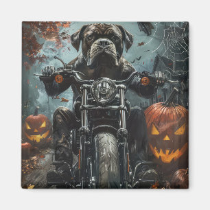 Cane Corso Riding Motorcycle Halloween Scary Magnet