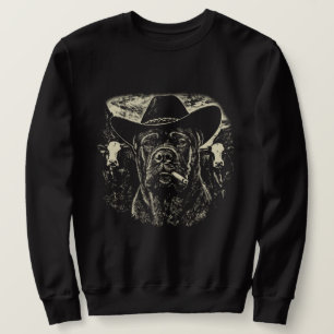 Cane Corso Shepherd Western Graphic Cowboy Dog Sweatshirt