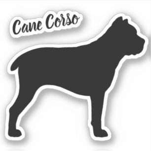 Cane Corso Silhouette Dog Breed Vinyl Sticker
