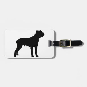 Cane Corso silhouette Luggage Tag