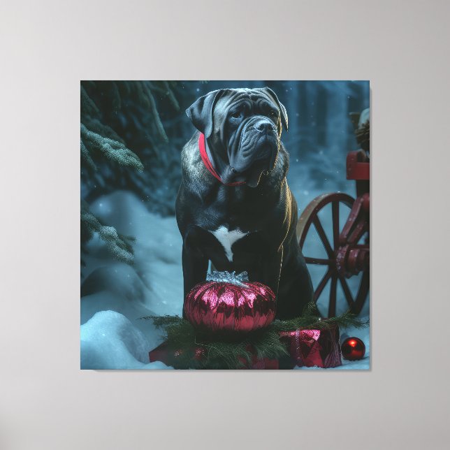 Cane Corso Snowy Sleigh Christmas Decor (Front)