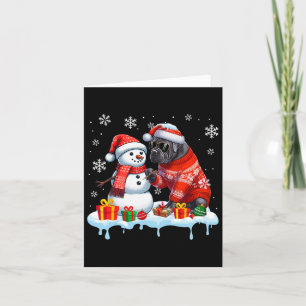 Cane Corso Sungles Sweater Build Snowman Xmas Owne Card