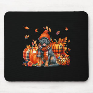 Cane Corso Thanksgiving Leopard Pumpkins Fall Leav Mouse Mat