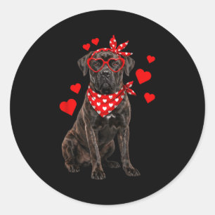 Cane Corso Valentines Day Dog Lover Heart  Classic Round Sticker