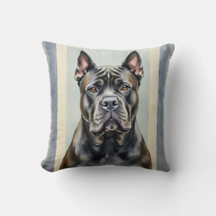 Cane Corso Watercolor Gradient Bar Art Cushion