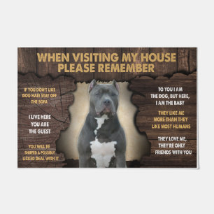 Cane Corso When Visiting My House Please Remember Doormat