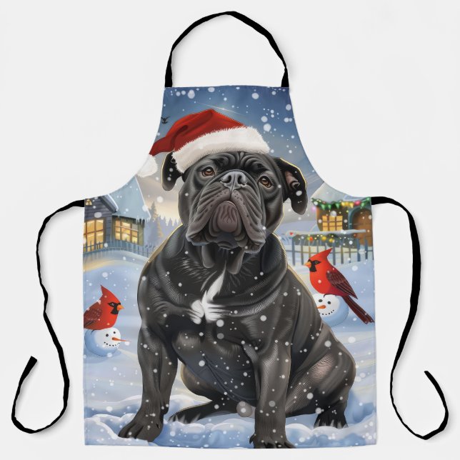 Cane Corso Winter Wonderland Christmas Joy  Apron (Front)