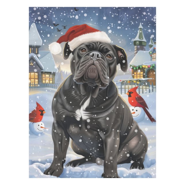 Cane Corso Winter Wonderland Christmas Joy  Tablecloth (Front)