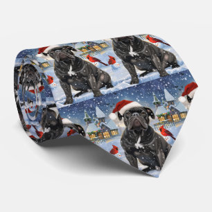 Cane Corso Winter Wonderland Christmas Joy  Tie
