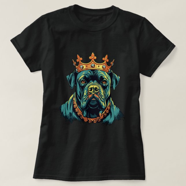 Cane Corso With Crown Presa Canario 4 T-Shirt (Design Front)