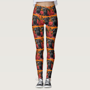 Cane Corso With Heart Roses Valentine's Day  Leggings