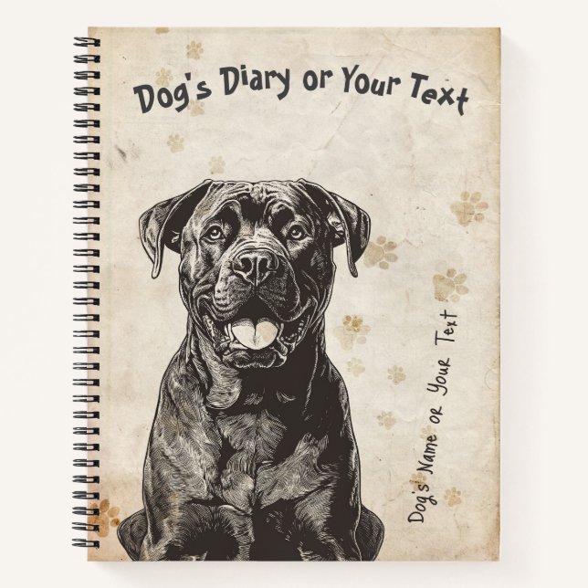 Cane Corso's Diary Notebook (Front)