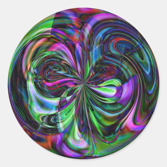 Cane Magic Mandala - Abstract Fractal Sticker (Front)