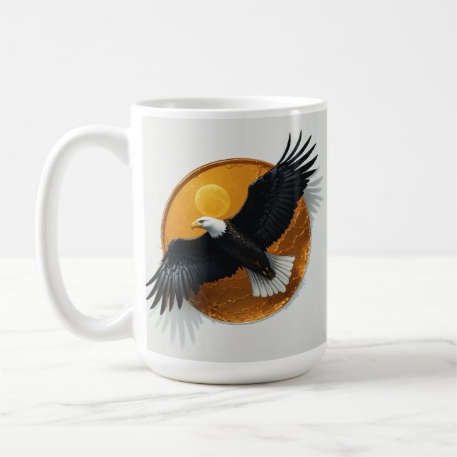 Caneca branca com design aguia  coffee mug (Left)