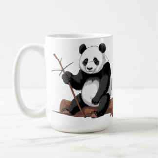 Caneca branca panda coffee mug