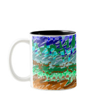 Caneca c/ Painting Landscape and Mountain