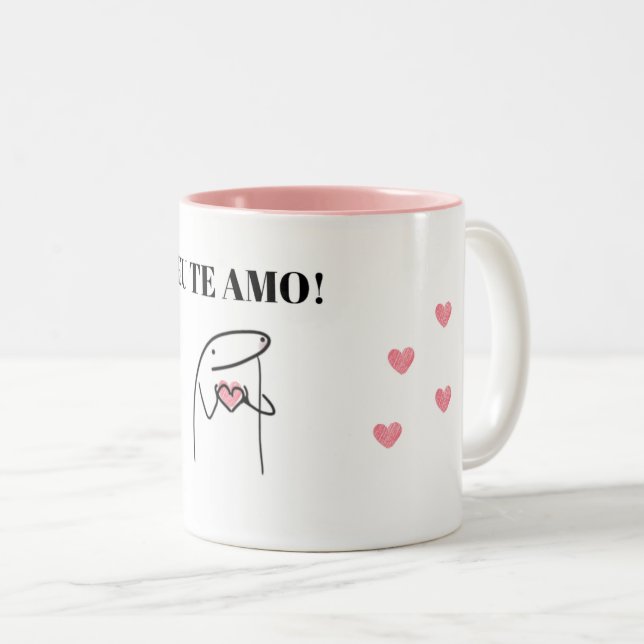Caneca Flork EU TE AMO Two-Tone Coffee Mug (Front Right)