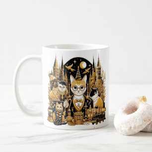 Caneca Gatos Hogwarts Coffee Mug