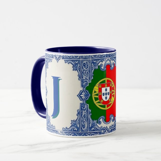 Caneca Personalizada Azulejo Português Mug (Front Left)