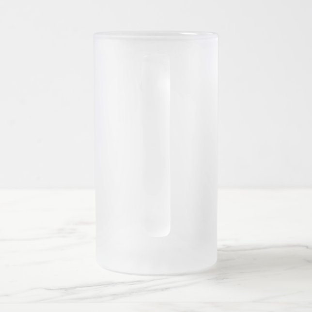 Caneca Sebrian Frosted Glass Beer Mug (Handle)