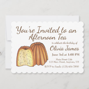 Canelé French Pastry Afternoon Tea Party Shower Invitation