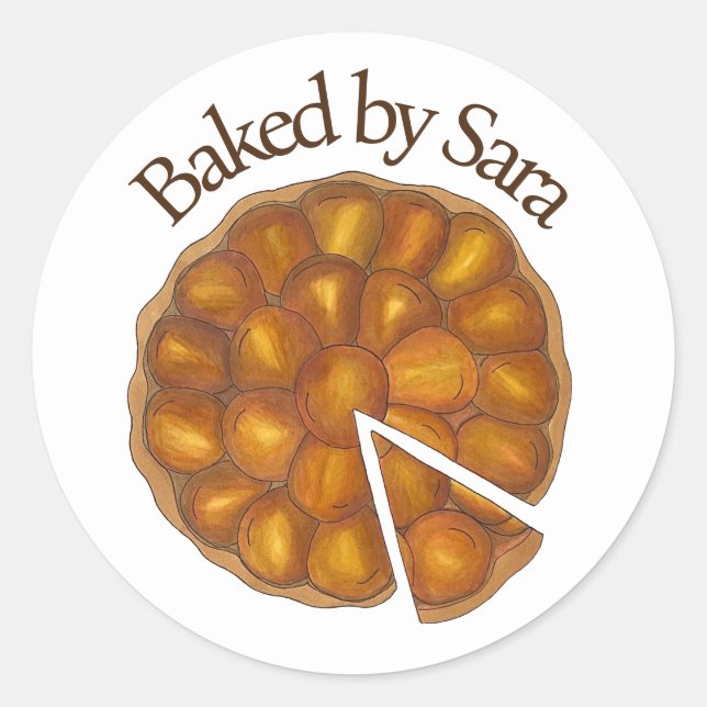 Canelé French Pastry Chef Baked By Homemade Baking Classic Round Sticker (Front)