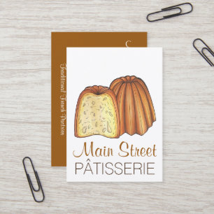 Canelé French Pastry Chef Pâtisserie Bakery Café Business Card