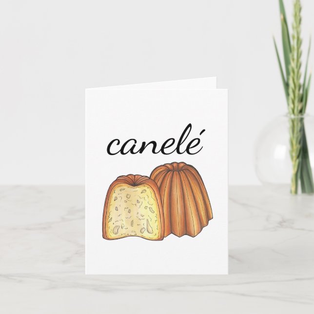 Canelé French Pastry Chef Pâtisserie Bakery Food  Thank You Card (Front)
