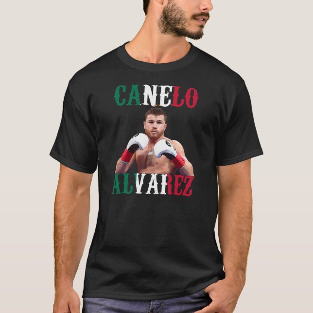 Canelo Alvarez Mexico Flag   T-Shirt (Front)