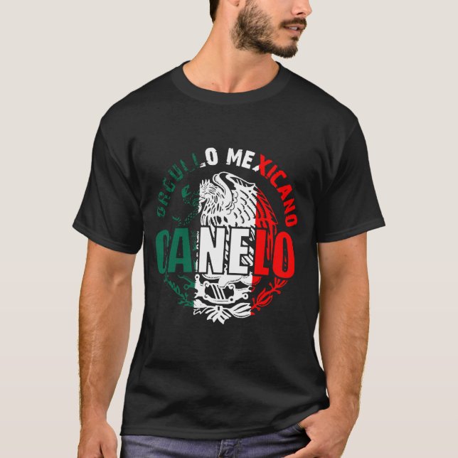 CANELO Men_s Mexico flag Alvarez Boxing Championsh T-Shirt (Front)